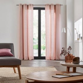 Light Pink Linen Curtain