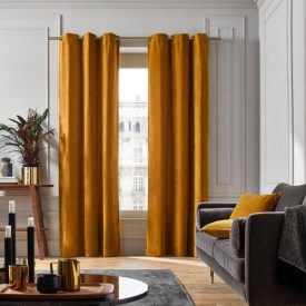 Mustard Velvet Curtain