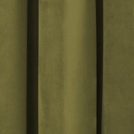 Olive Green Velvet Curtain